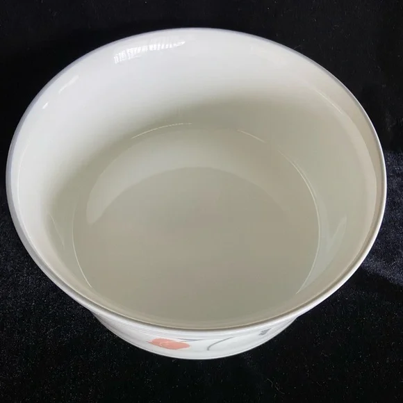 DANSK Tivoli Belles Fleurs Grey Round Soufflé Casserole Baking Dish EXCELLENT - Picture 3 of 7